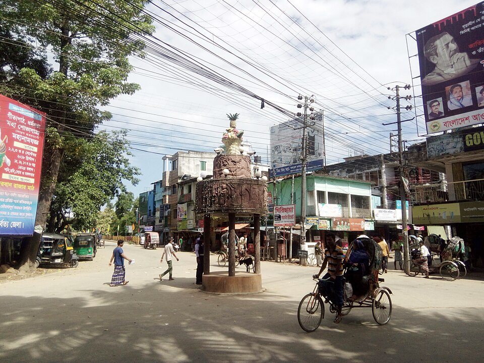 Bandarban town set among forested hills, Chittagong Hill Tracts, Bangladesh