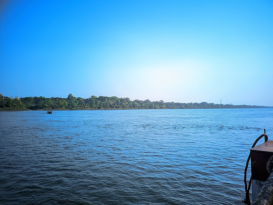 Kaptai Lake reservoir at golden hour, Rangamati, Chittagong Hill Tracts, Bangladesh