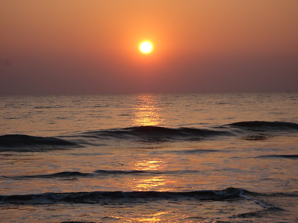 Sunrise over Kuakata beach, Bay of Bengal, Bangladesh